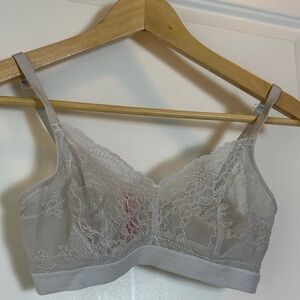 SPANX Lace Bralette Silver Gray, S